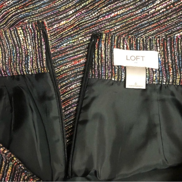 Ann Taylor LOFT lined skirt with pockets Women’s Sz 6 Gorgeous Multi Color EUC - Picture 2 of 7